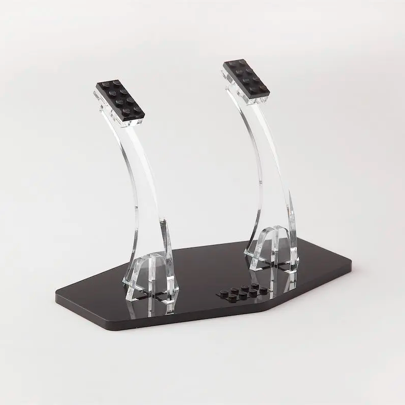 Acrylic Display Stand AS04 30 Max 30 Stand Double Arm 30 Mount Black Base