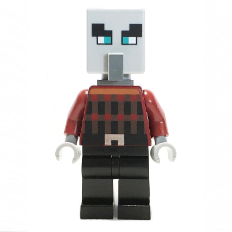 MIN079 Illager (Pillager) - Black Legs, Dark Bluish Gray Neck Bracket and Tile with Clip