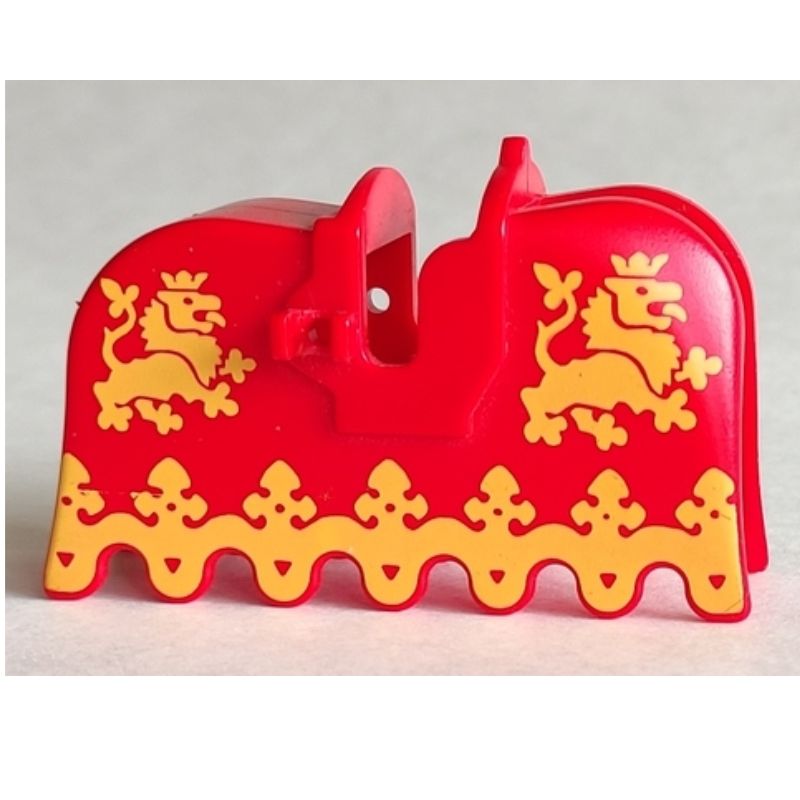 Horse Barding, Ruffled Edge with Yellow Lions Pattern
