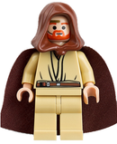 sw0234 Obi-Wan Kenobi - Young, Light Nougat, Reddish Brown Hood and Cape, Gold Headset
