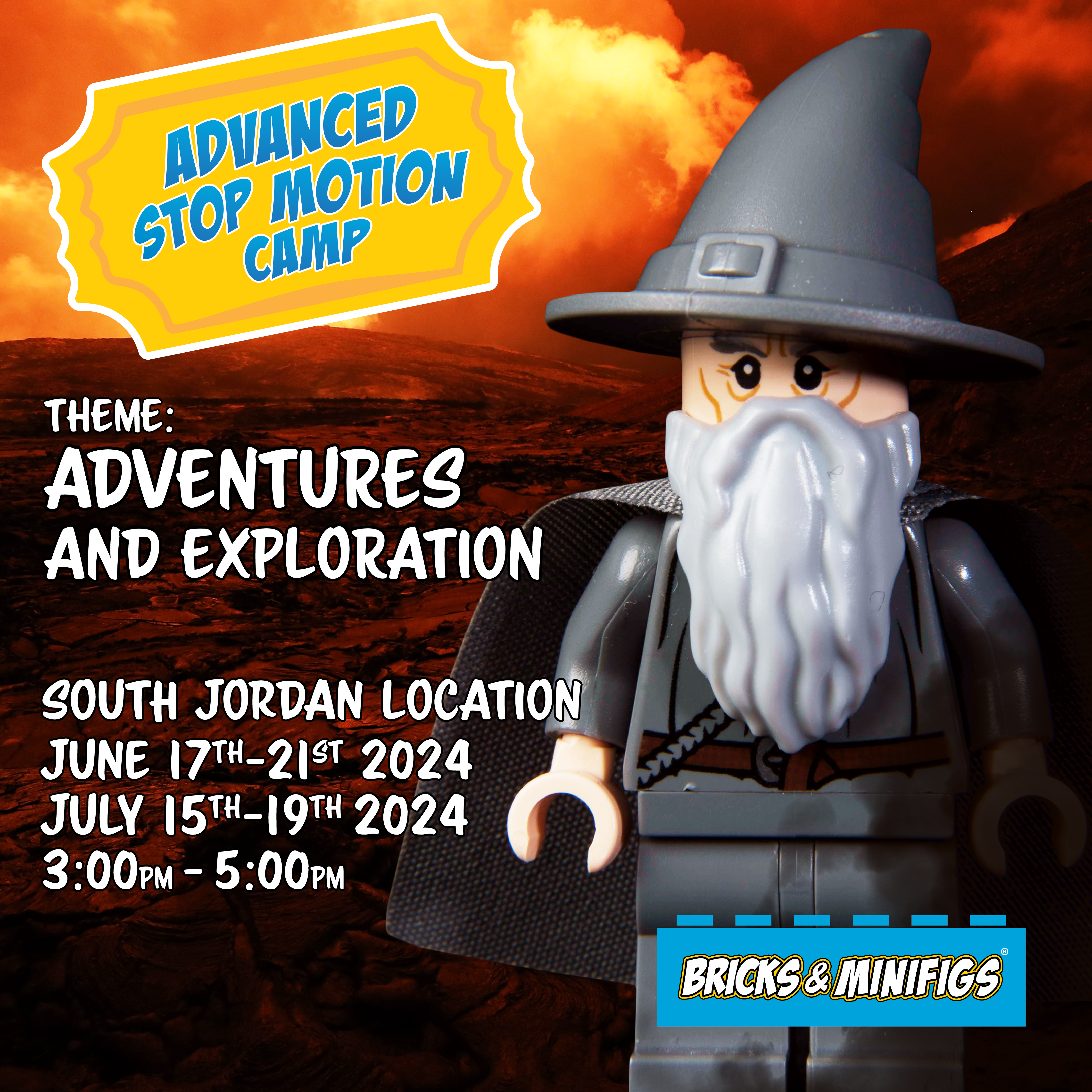 Advanced Stop Motion Camp: Summer 2024 - Adventures and Exploration (July 15-19 2024, 3:00 - 5:00 pm, South Jordan)
