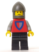 CAS002 Classic - Knight, Shield Red/Gray, Black Legs, Dark Gray Chin-Guard