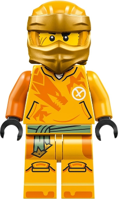 NJO0850 Arin - Shirt with Orange Dragon, Head Wrap