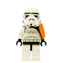 sw0109 Sandtrooper - Orange Pauldron (Solid), Survival Backpack, No Dirt Stains, Helmet with Solid Mouth Pattern and Solid Yellow Head