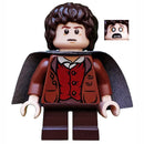 LOR003 Frodo Baggins - Reddish Brown Jacket, Dark Brown Legs,  Dark Bluish Gray Cape