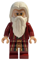 HP354 Albus Dumbledore - Dark Red Robe, White Hair