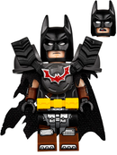 tlm130 Batman Battle Ready, Tire Armor, Tattered Cape, Yellow Utility Belt, Reddish Brown Boots