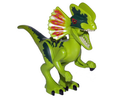 Dilo03 - Dinosaur Dilophosaurus Second Version with Flexible Rubber Tail, Dark Red and Medium Nougat Markings