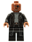 sh0585B Nick Fury - Gray Sweater and Black Trench Coat