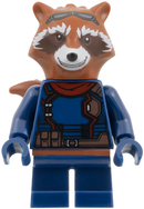 sh1068 Rocket Raccoon - Dark Blue Outfit, Dark Red Scarf, Reddish Brown Head