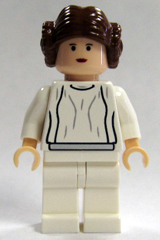 SW0175 Princess Leia - Light Nougat, White Dress, Small Eyes