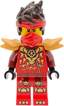 njo1046 Kai - Dragons Rising, Tunic with Dragon Head, Hair, Wide Pearl Gold Shoulder Armor