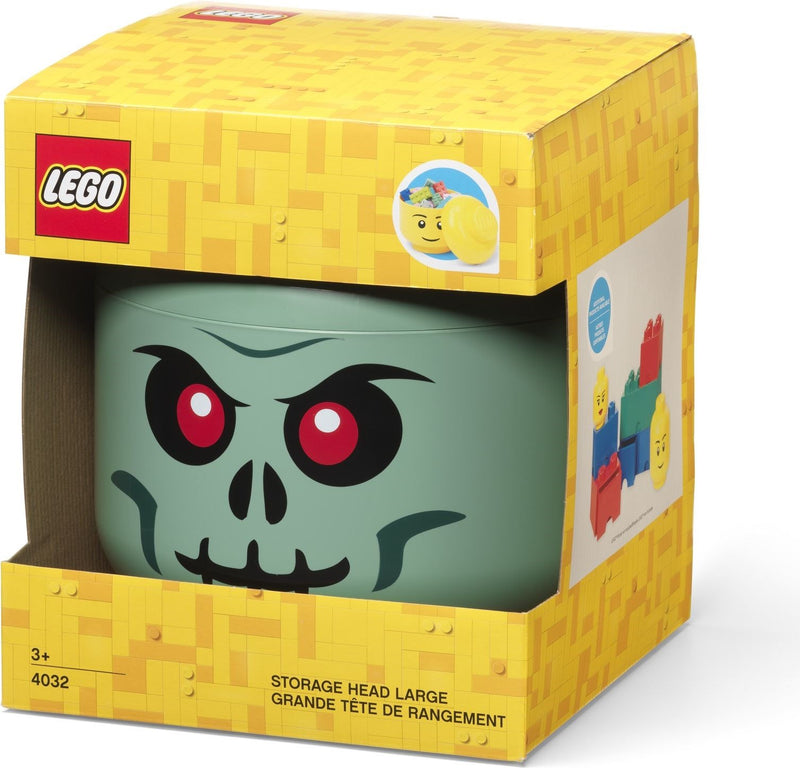 40320811 LEGO Storage Head Large - Green Skeleton