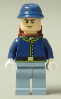 TLR019 Cavalry Soldier - Backpack, Black Eyebrows, Crooked Smile