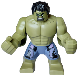 Sh0966 Hulk - Giant, Sand Blue Pants with Lavender Panels, Raging