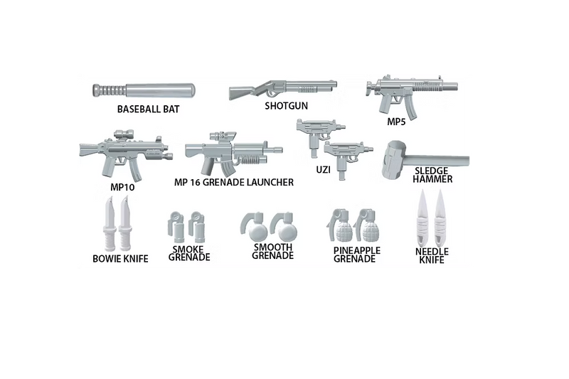 Modern Weapons Metal Grey Pack 2 - BigKidBrix
