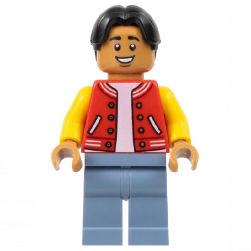 SH893 Ned Leeds - Red and Yellow Letter Jacket, Sand Blue Legs