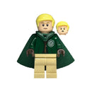HP430 Draco Malfoy - Dark Green Slytherin Quidditch Uniform with Hood and Cape