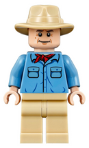 JW019 Dr. Alan Grant - Medium Blue Shirt with Pockets with Blue Buttons