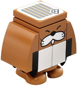 MAR0008 Monty Mole - Face on 2 x 2 Brick