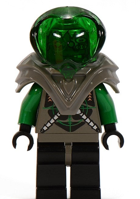 SP030 Insectoids Zotaxian Alien - Male, Gray and Green with Green Circuits and Silver Hoses, with Dark Gray Armor (Danny Longlegs / Corporal Steel)