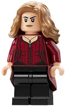 SH0897 The Scarlet Witch (Wanda Maximoff) - Plain Black Legs, Medium Nougat Hair, Dark Red Cloth Skirt