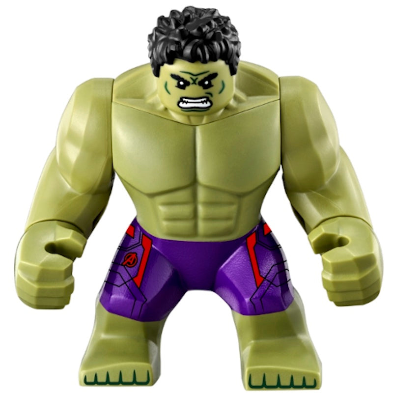 SH173 Hulk with Black Hair and Dark Purple Pants with Avengers Logo
