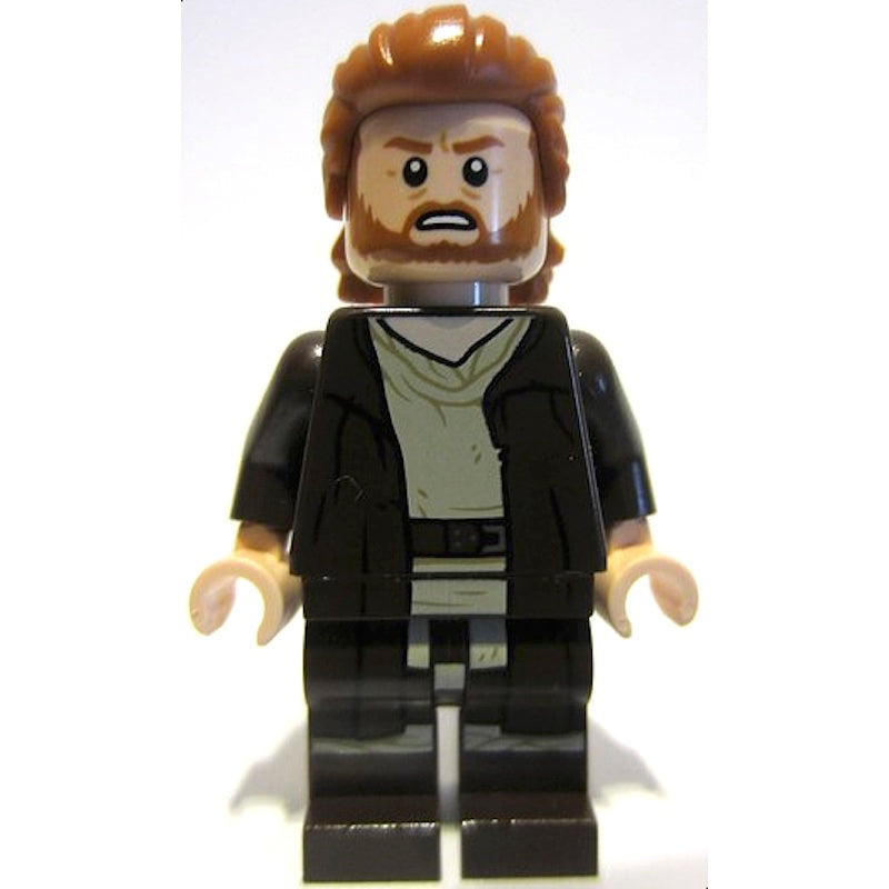 SW1227 Obi-Wan Kenobi - Dark Brown Robe, Dark Orange Mid-Length Hair with Ruffled Back