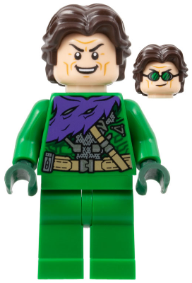 SH888 Green Goblin - Green Outfit without Mask, Dark Brown Hair