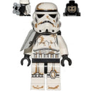 SW0383 Sandtrooper - White Pauldron, Survival Backpack, Dirt Stains, Balaclava Head Print and Helmet with Dotted Mouth Pattern