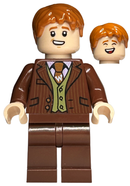 HP251: George Weasley - Reddish Brown Suit, Dark Orange Tie, Smiling / Laughing Head