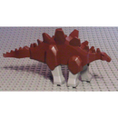 stego01 Brown Dinosaur Stegosaurus with Light Gray Legs