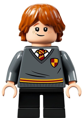 HP273 Ron Weasley, Gryffindor Sweater with Crest, Black Short Legs