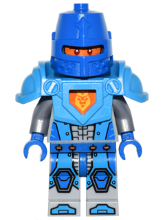 NEX039 Nexo Knight Soldier - Dark Azure Armor, Blue Helmet with Eye Slit, Blue hands