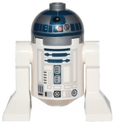 SW0527 Astromech Droid, R2-D2, Flat Silver Head, Red Dots and Small Receptor