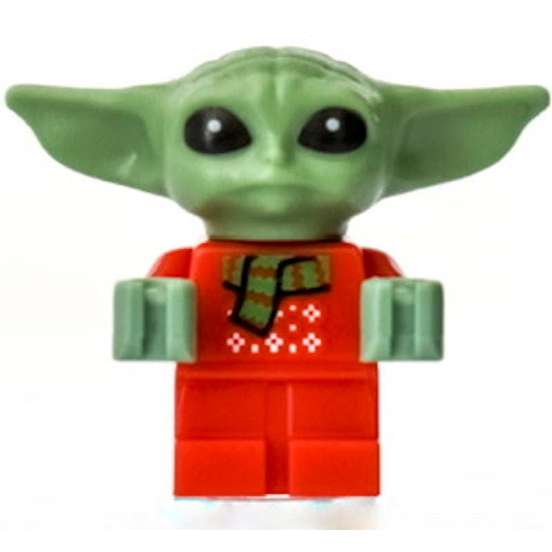 SW1173 Gorgu / The Child / 'Baby Yoda' - Red Christmas Sweater and Scarf