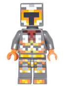 MIN034 Minecraft Skin 1 - Pixelated, Yellow and Orange Armor
