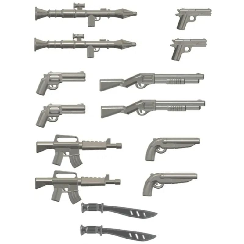 Modern Weapons Metal Grey Pack - BigKidBrix