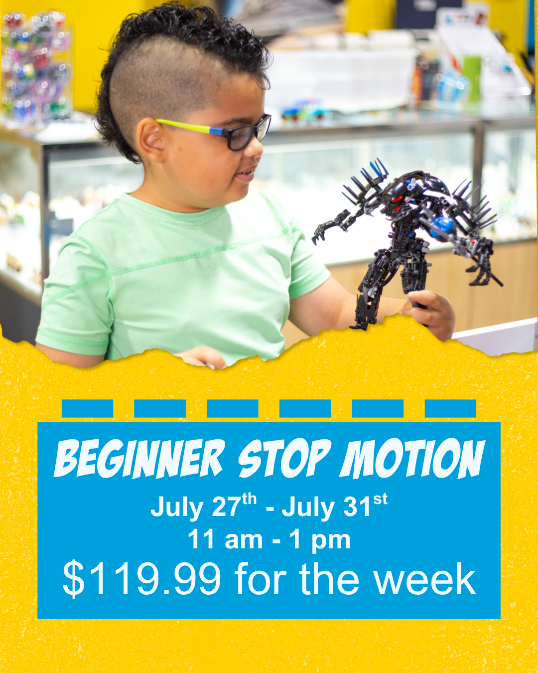 Beginner Stop Motion Camp: Summer 2026 (July 27 - 31, 2026, 11:00 am