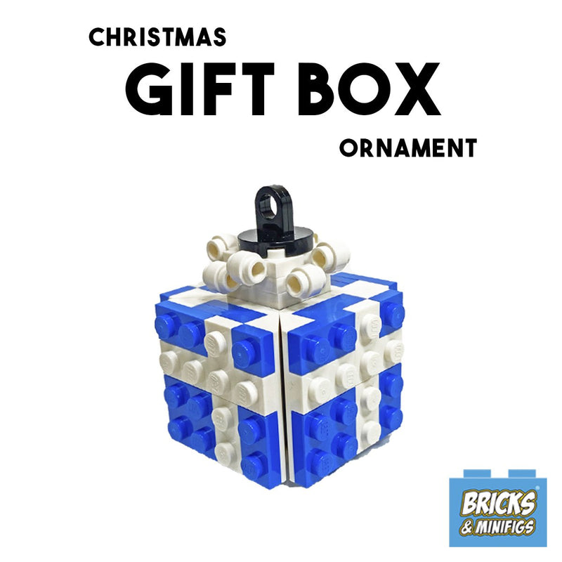 Christmas Gift Box Ornament - Blue