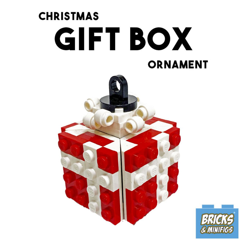 Christmas Gift Box Ornament - Red