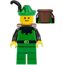 CAS131A Forestman - Black, Green Hat, Black Feather, D-Basket