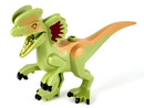 Dilo03 - Dinosaur Dilophosaurus Second Version with Flexible Rubber Tail, Dark Red and Medium Nougat Markings