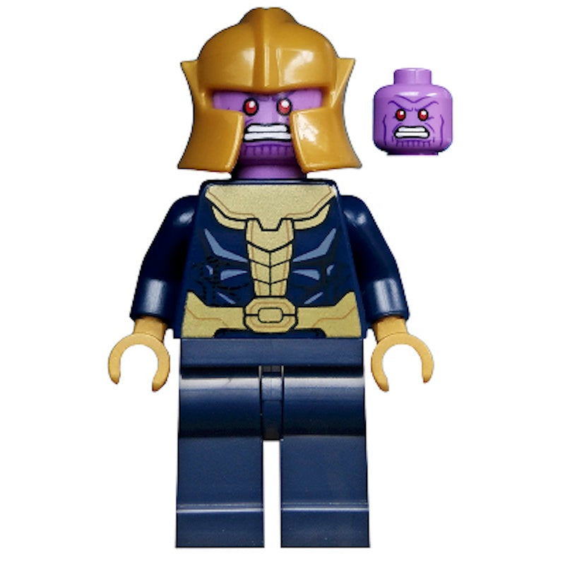 SH696 Thanos - Dark Blue Legs Plain, Dark Blue Arms, Pearl Gold Helmet