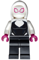 sh1030 Ghost-Spider / Spider-Gwen (Gwen Stacy) - Black Legs, White Basic Smooth Hood, Magenta Hands