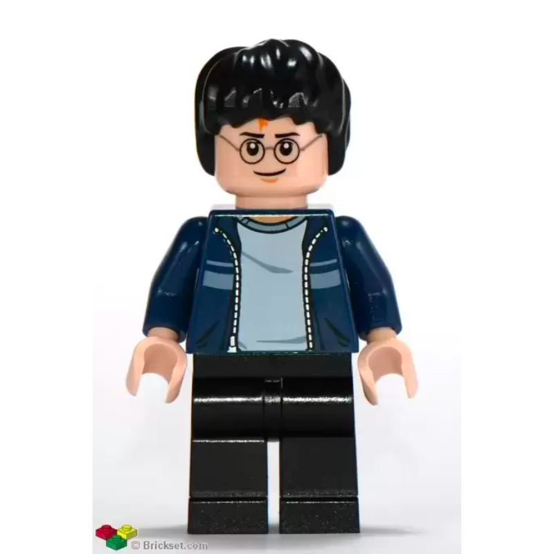HP087 Harry Potter, Dark Blue Open Jacket with Stripe, Black Legs