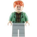 HP089 Arthur Weasley, Sand Green Open Jacket, Light Bluish Gray Legs