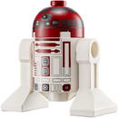 SW1221 Astromech Droid, R4-P17 - Silver Band Around Dome, Dark Bluish Gray Rectangles