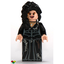HP092 Bellatrix Lestrange, Printed Black dress, Long Black Hair