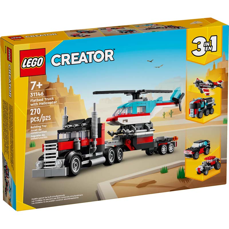 31146 Flatbed Truck with Helicopter